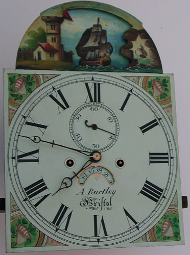 Eight-day clock c.1830 by Andrew Bartley of Bristol