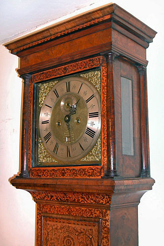 Longcase clock of about 1695 by John Finch of London.