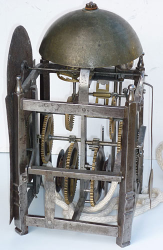 17th century Italian Gothic iron chamber clock