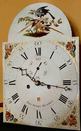 Eight-day clock made just after 1790 by Thomas Ivory of Dundee