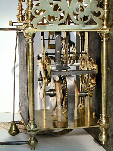 square dial lantern clock made in the 1690s by James Markwick senior
