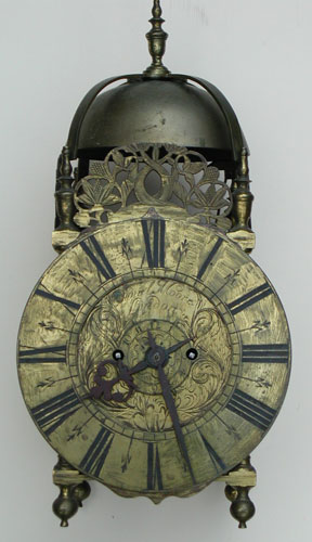 Lantern clock of the late 1690s by Daniel Moore of London