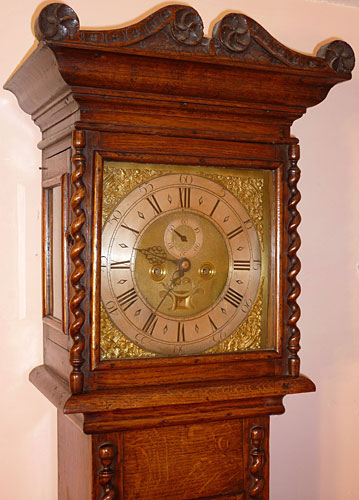 Eight-day clock dating from about 1715 by John Ogden of Darlington