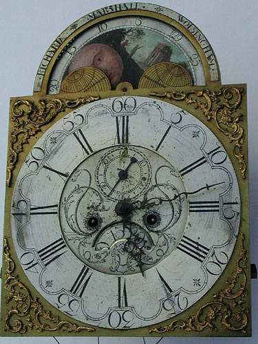 Oak-cased eight-day clock by Richard Marshall of Wolsingham, 1760s
