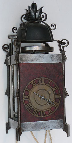 17th century Swedish Gothic iron chamber clock